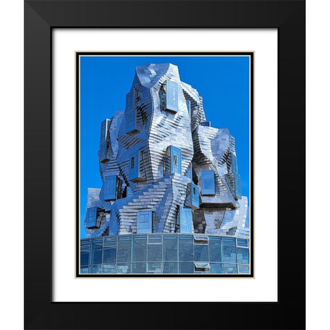 Twisted Black Modern Wood Framed Art Print with Double Matting by Cedron, Mabel