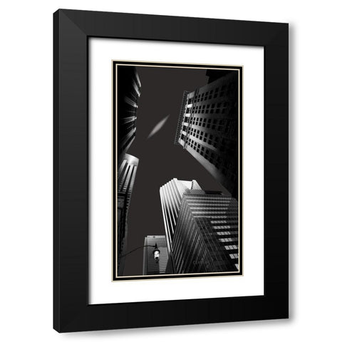 Bank Band Black Modern Wood Framed Art Print with Double Matting by Lilizaimu, Cintia