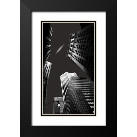 Bank Band Black Modern Wood Framed Art Print with Double Matting by Lilizaimu, Cintia