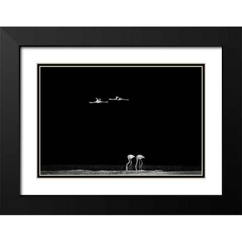 The World Of Couples Black Modern Wood Framed Art Print with Double Matting by Jin, Jie