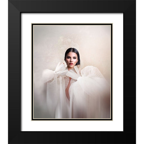Fani Black Modern Wood Framed Art Print with Double Matting by Punyet Miro, Carles