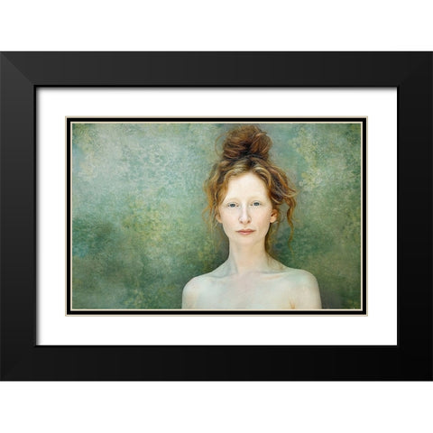 Lucy I Black Modern Wood Framed Art Print with Double Matting by Kenp