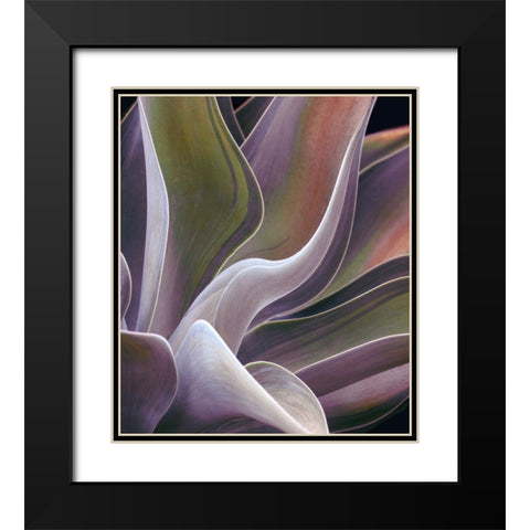 Agave Summer Abstract Black Modern Wood Framed Art Print with Double Matting by Wechsler, Robin