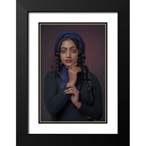 IVlina Black Modern Wood Framed Art Print with Double Matting by Chattopadhyay, Debasish