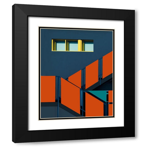 Facade - Downtown Los Angeles California Black Modern Wood Framed Art Print with Double Matting by Orbach, Arnon