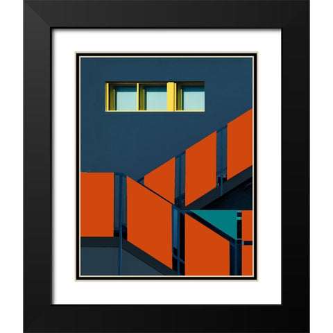 Facade - Downtown Los Angeles California Black Modern Wood Framed Art Print with Double Matting by Orbach, Arnon