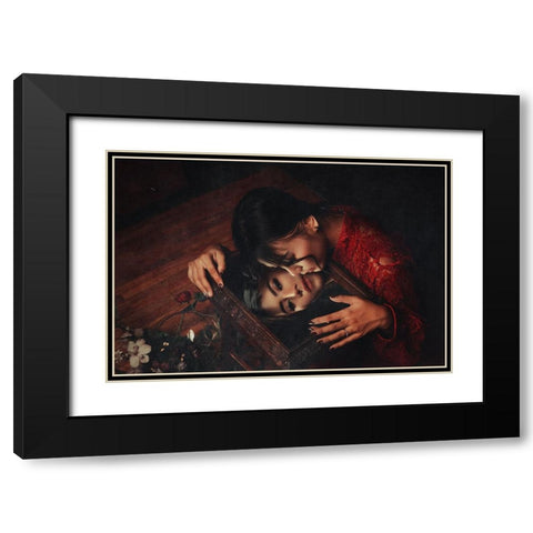 Ngaca Black Modern Wood Framed Art Print with Double Matting by Abdillah, Djayent