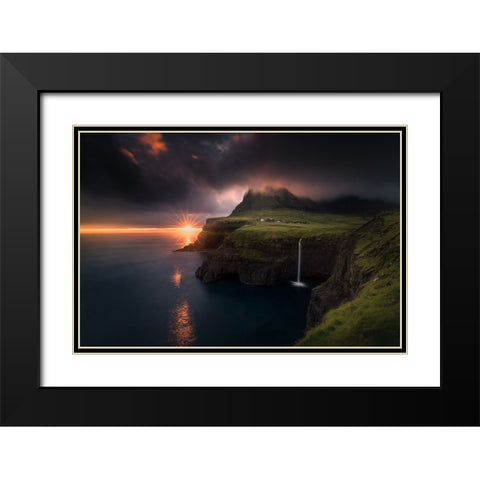 Maolafossur Black Modern Wood Framed Art Print with Double Matting by Nienartowicz, Karol