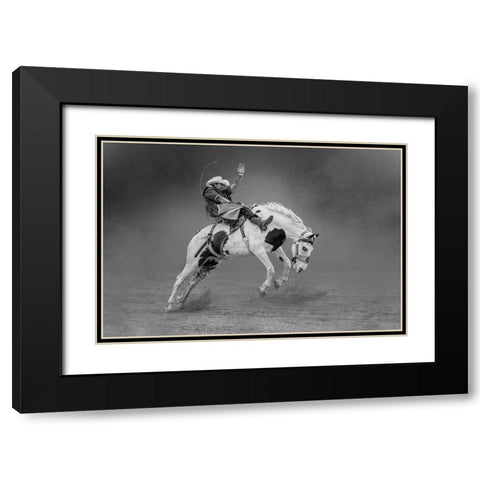 Get Off Me! Black Modern Wood Framed Art Print with Double Matting by Ni, Xiaolin