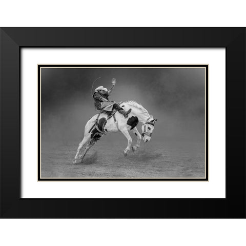 Get Off Me! Black Modern Wood Framed Art Print with Double Matting by Ni, Xiaolin