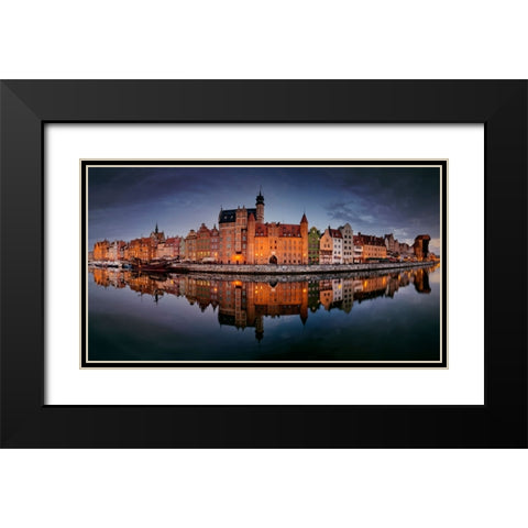 GdaaÂ„Sk Black Modern Wood Framed Art Print with Double Matting by Malkiewicz, Lukasz