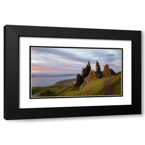 Old Man Storr-Scotland Black Modern Wood Framed Art Print with Double Matting by Simon, Ricky