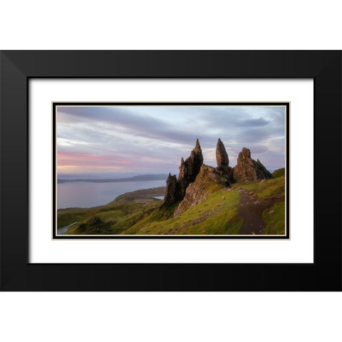 Old Man Storr-Scotland Black Modern Wood Framed Art Print with Double Matting by Simon, Ricky