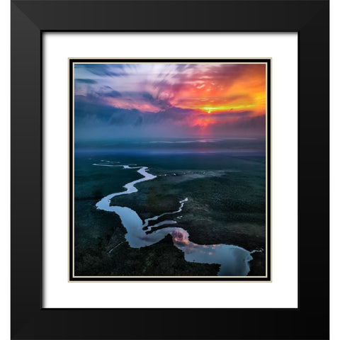 My Affectionate Beloved Black Modern Wood Framed Art Print with Double Matting by Yu, Liyun