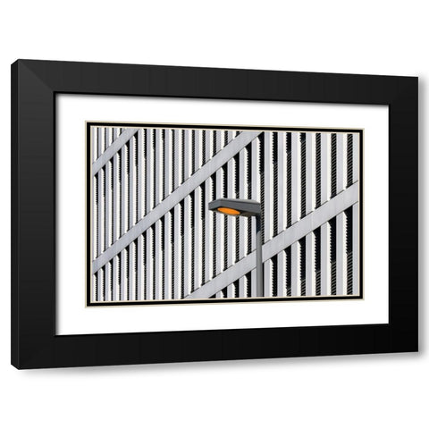 Wall Patterns And Lamp Black Modern Wood Framed Art Print with Double Matting by Hawerkamp, Hans-Wolfgang