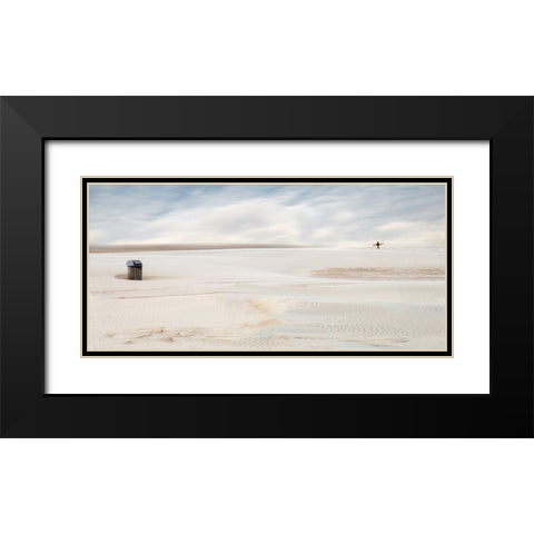 Lonely Surfer Black Modern Wood Framed Art Print with Double Matting by Claes, Gilbert
