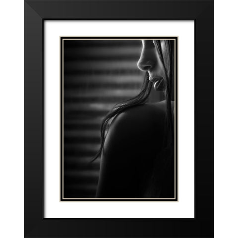 Waiting Black Modern Wood Framed Art Print with Double Matting by Fidanza, Toni