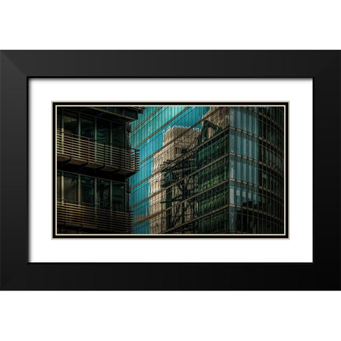 Mirror Cabinet Black Modern Wood Framed Art Print with Double Matting by Ruckert, Stephan