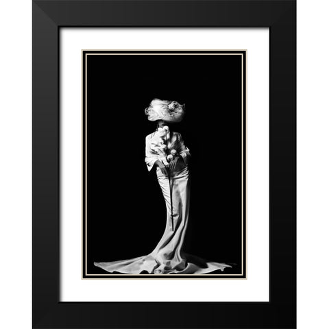 Beyond The Darkness Black Modern Wood Framed Art Print with Double Matting by Taghipour, Marjan