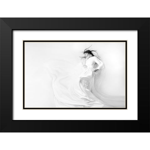 Dance In The Light Black Modern Wood Framed Art Print with Double Matting by Taghipour, Marjan