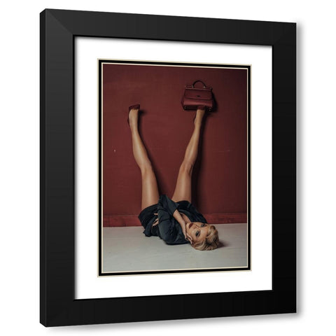 Red Heels! Black Modern Wood Framed Art Print with Double Matting by Behzadi Boroujeni, Amir