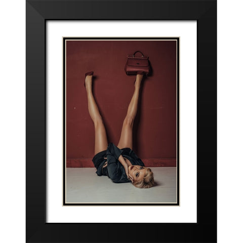 Red Heels! Black Modern Wood Framed Art Print with Double Matting by Behzadi Boroujeni, Amir