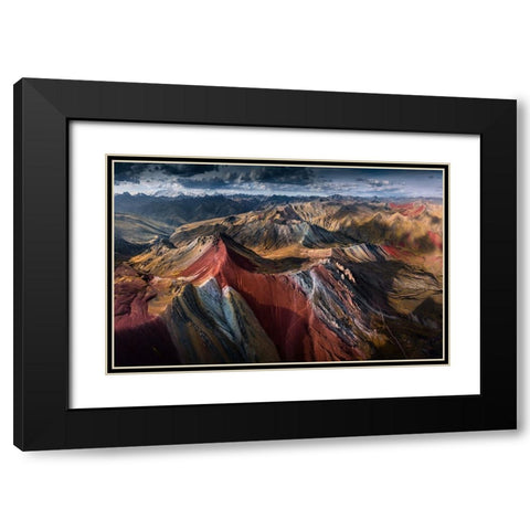 Rainbow Mountains Black Modern Wood Framed Art Print with Double Matting by Nienartowicz, Karol