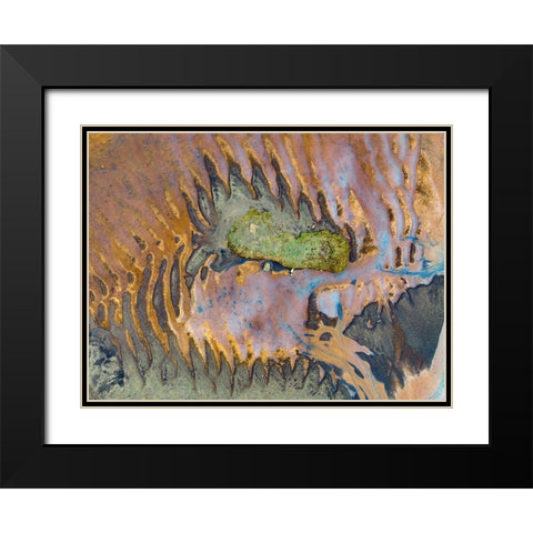 Dragon Black Modern Wood Framed Art Print with Double Matting by Kravanja, Jure