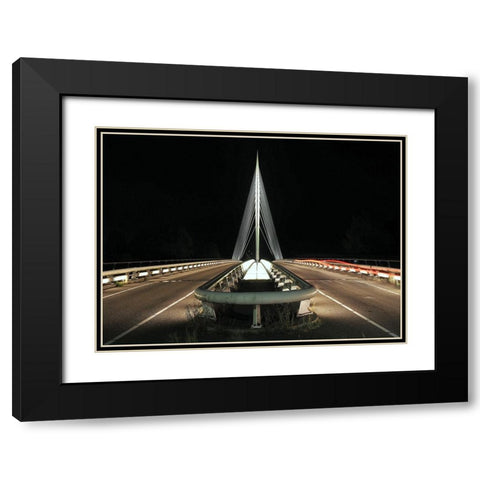 De Harp  In Hoofddorp -Werk Van Calatrava Black Modern Wood Framed Art Print with Double Matting by Agterhof, Piet