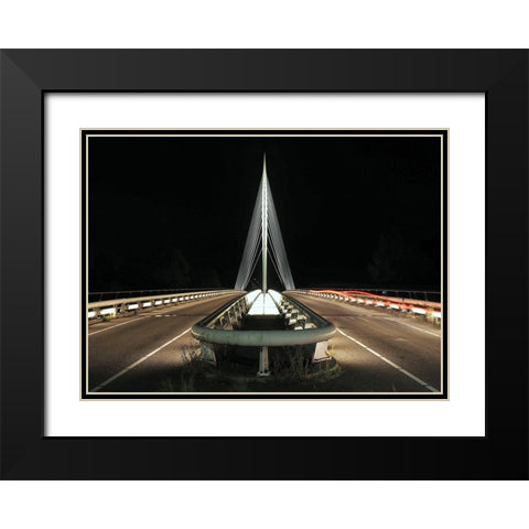 De Harp  In Hoofddorp -Werk Van Calatrava Black Modern Wood Framed Art Print with Double Matting by Agterhof, Piet