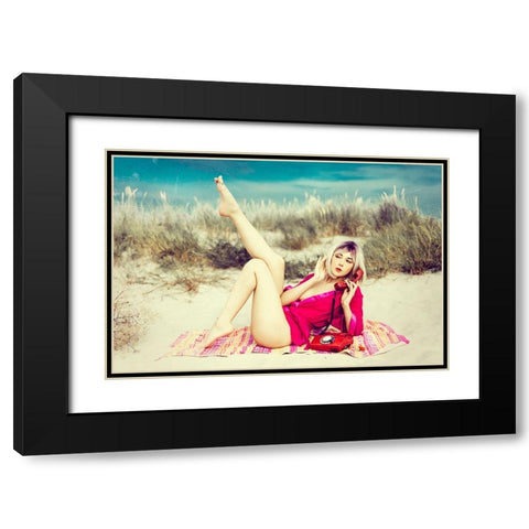 Hello-Summer! Black Modern Wood Framed Art Print with Double Matting by Bolgov (Axe), Ruslan