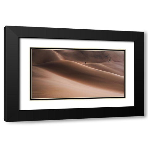 Lonely Black Modern Wood Framed Art Print with Double Matting by Taghipour, Marjan
