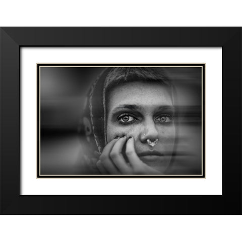 Untitled Black Modern Wood Framed Art Print with Double Matting by Hermann, Steve