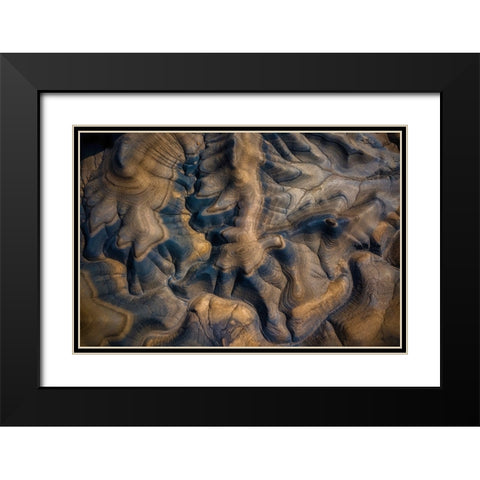 Palette Of Badland Black Modern Wood Framed Art Print with Double Matting by Zheng, Michael