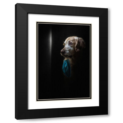 Stay Safe Black Modern Wood Framed Art Print with Double Matting by Fidanza, Toni