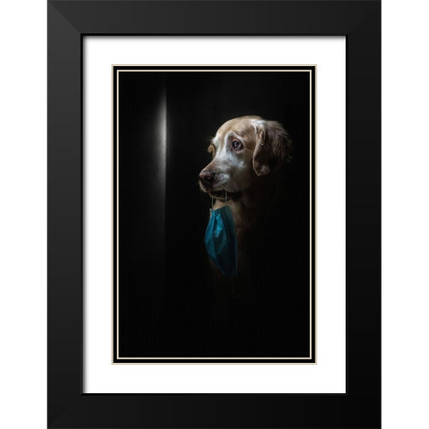 Stay Safe Black Modern Wood Framed Art Print with Double Matting by Fidanza, Toni