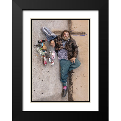 Untitled Black Modern Wood Framed Art Print with Double Matting by Getsadze, Zurab