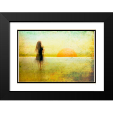 A New Begin Black Modern Wood Framed Art Print with Double Matting by Jacobs, Rudi