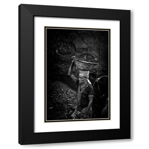 Coal Carriers - 9906 Black Modern Wood Framed Art Print with Double Matting by Garik