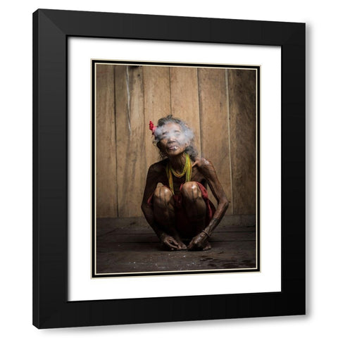 Teteu Black Modern Wood Framed Art Print with Double Matting by Jacob, Matt