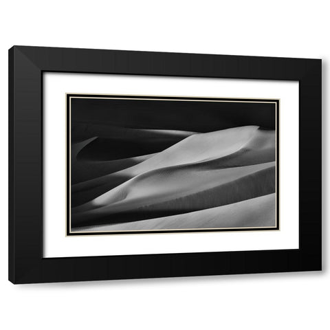 The Art Of Sand And Wind (4) Black Modern Wood Framed Art Print with Double Matting by Qiu, Jenny