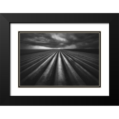 In Flanders Fields Black Modern Wood Framed Art Print with Double Matting by Stas, Marie-Anne