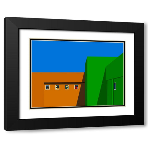 Facade -Jerusalem Black Modern Wood Framed Art Print with Double Matting by Orbach, Arnon