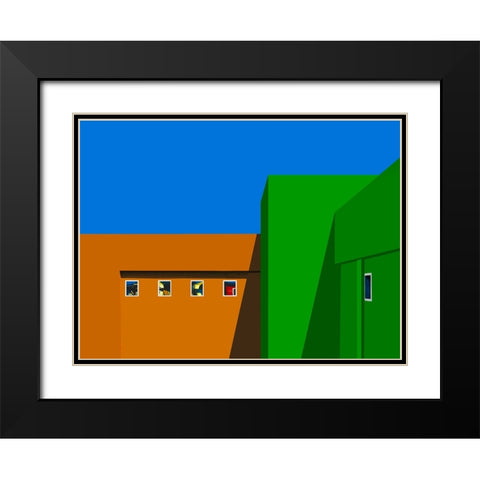 Facade -Jerusalem Black Modern Wood Framed Art Print with Double Matting by Orbach, Arnon
