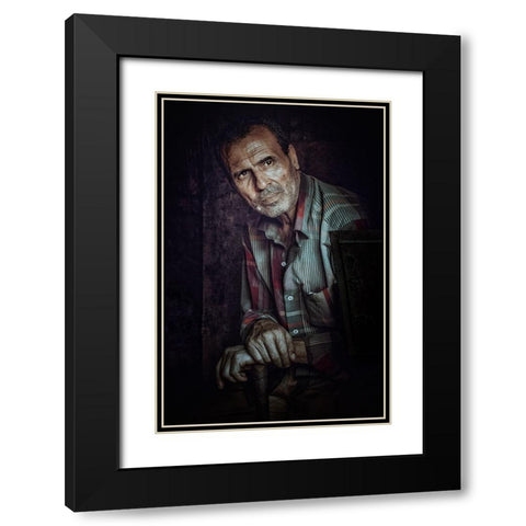 Portrait Black Modern Wood Framed Art Print with Double Matting by Elsharma, Yasmin