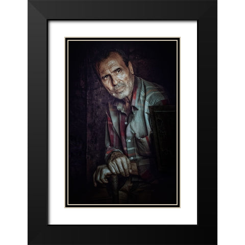 Portrait Black Modern Wood Framed Art Print with Double Matting by Elsharma, Yasmin
