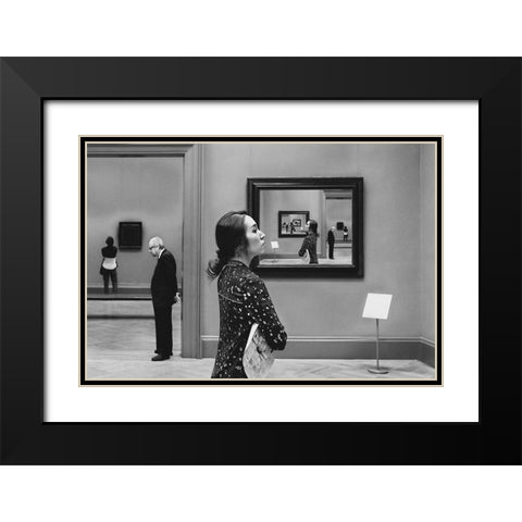 Dacjan Vu Black Modern Wood Framed Art Print with Double Matting by Getsadze, Zurab