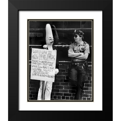 Meeting Of The Minds Black Modern Wood Framed Art Print with Double Matting by Castellano, Michael