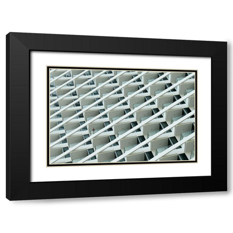 12Th Floor Black Modern Wood Framed Art Print with Double Matting by Wilbers, Wiebe