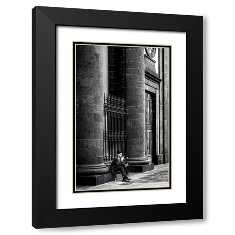 Uncertainty Black Modern Wood Framed Art Print with Double Matting by Alviani, Montserrat